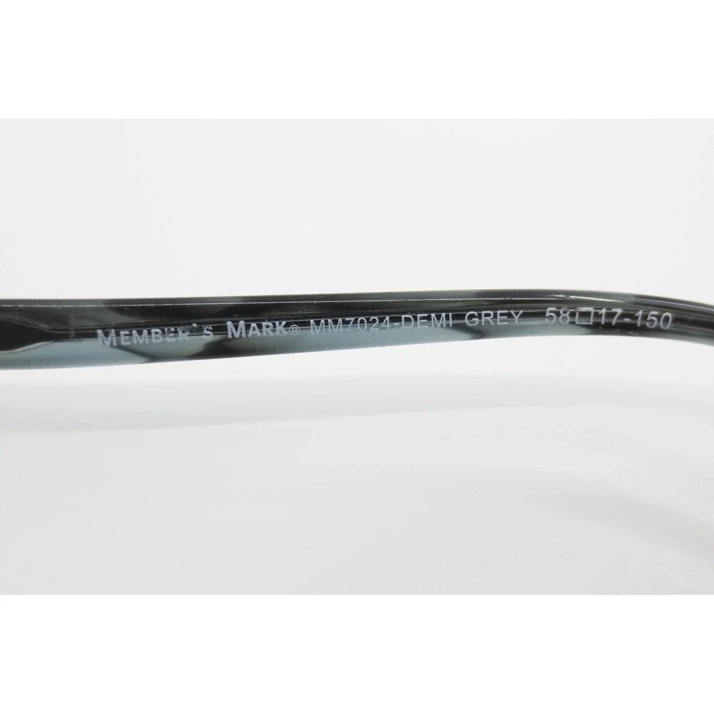 Member's Mark MM7024 Demi Grey Rectangular Eyeglasses Frames 58-17-150